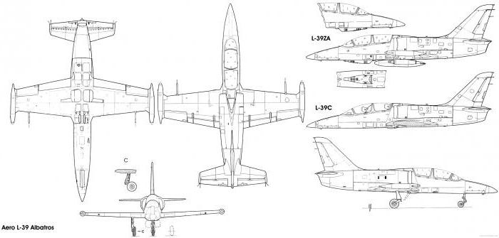 dibujos de la aeronave l 39 