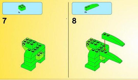 एक लेगो डायनासोर कैसे बनाना है