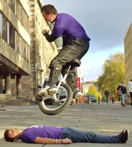 bicicleta de circo monociclo