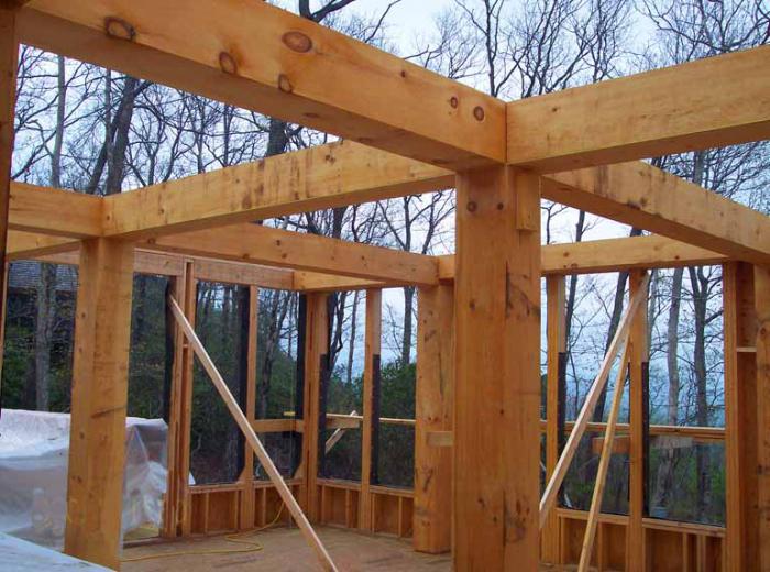 изграждане на селски къщи от дървен материал