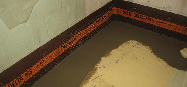 waterproofing wooden floor in the bathroom under the tile 