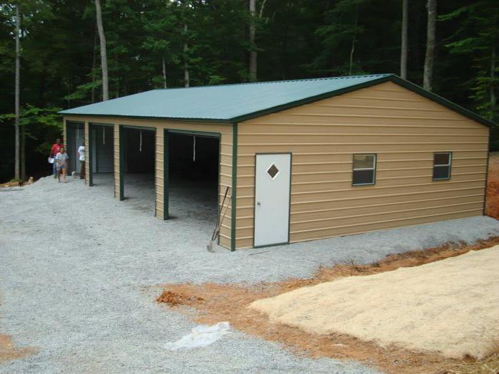 cadre de garage à faire soi-même à partir d'un tuyau profilé 