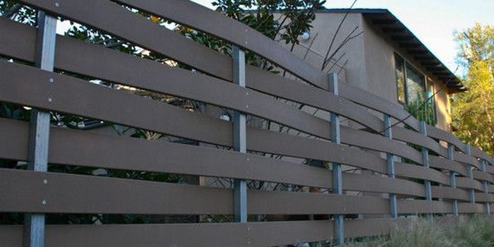 Wicker fence of boards