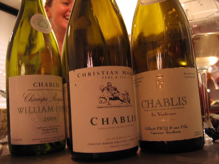 Chablis vína