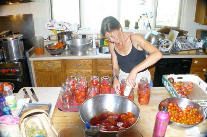 decapado de tomate en jugo de manzana