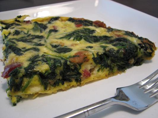 frittata con spinaci e formaggio