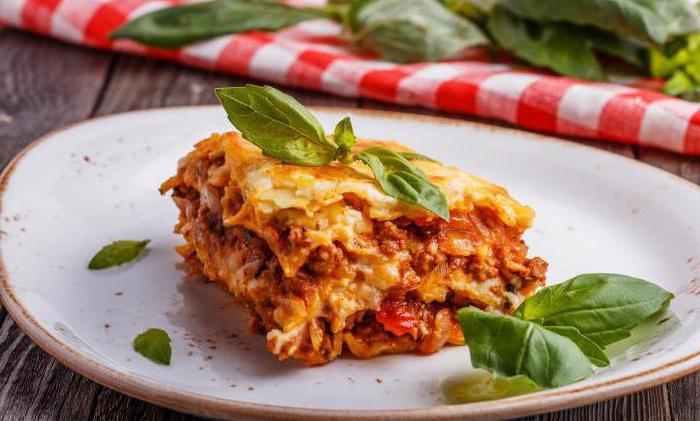 lahodné mleté ​​lasagne