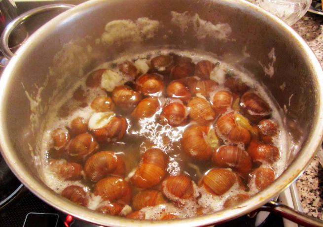 рецепта за готвене на гроздови охлюви 