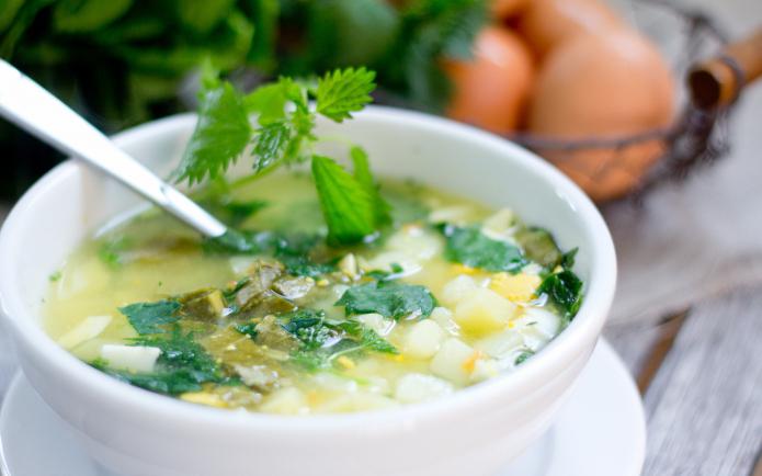 Kohlsuppe aus Brennnesseln. das Rezept