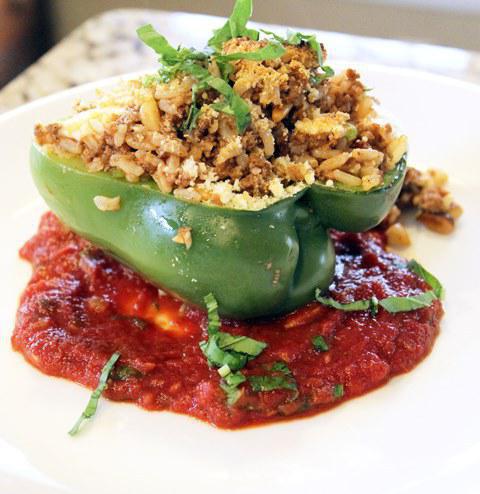 with what to serve stuffed pepper