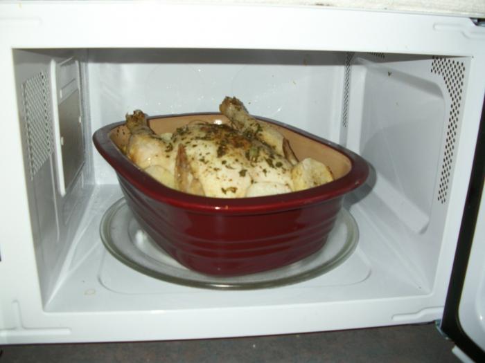 pollo al horno de microondas
