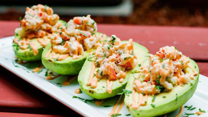 avocado snacks on the festive table