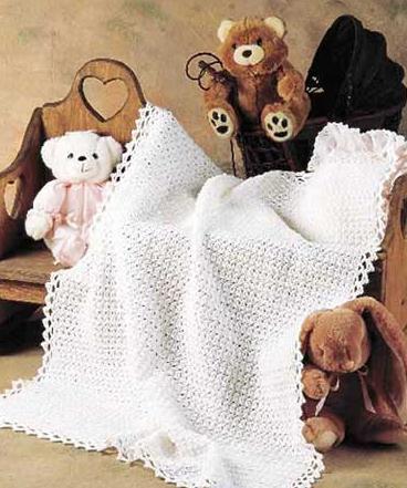 binde eine Decke für ein Neugeborenes mit Stricknadeln