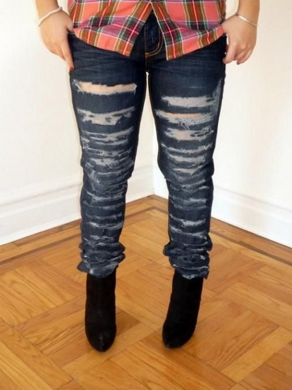 hoe je gescheurde jeans maakt