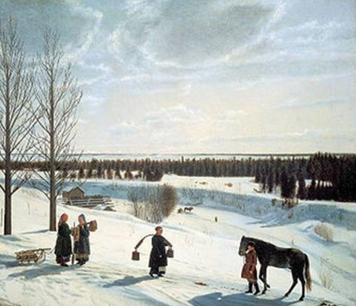 vinterlandskaber af russiske kunstnere