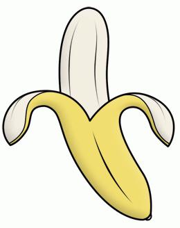איך לצייר בננה בשלבים