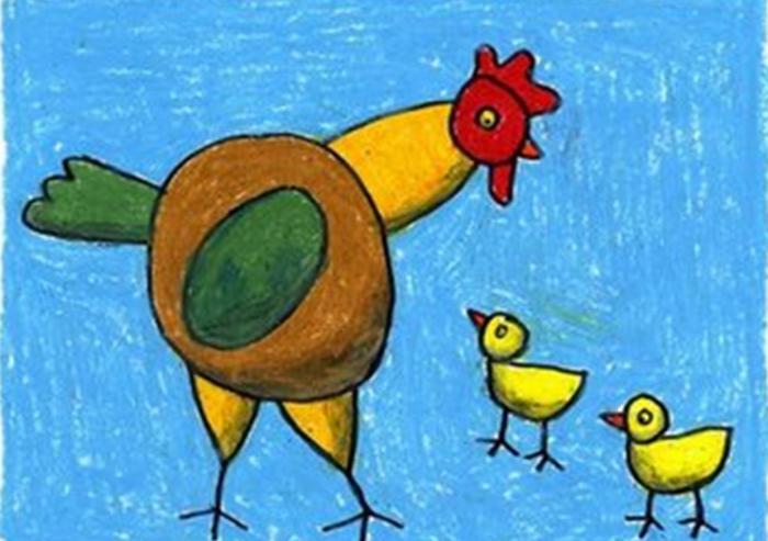 disegno di pollo per bambini