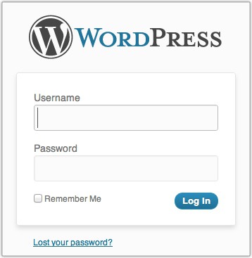 WordPress admin bejelentkezés