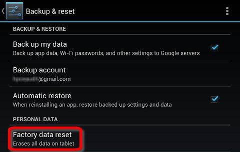 hard reset android putem računala