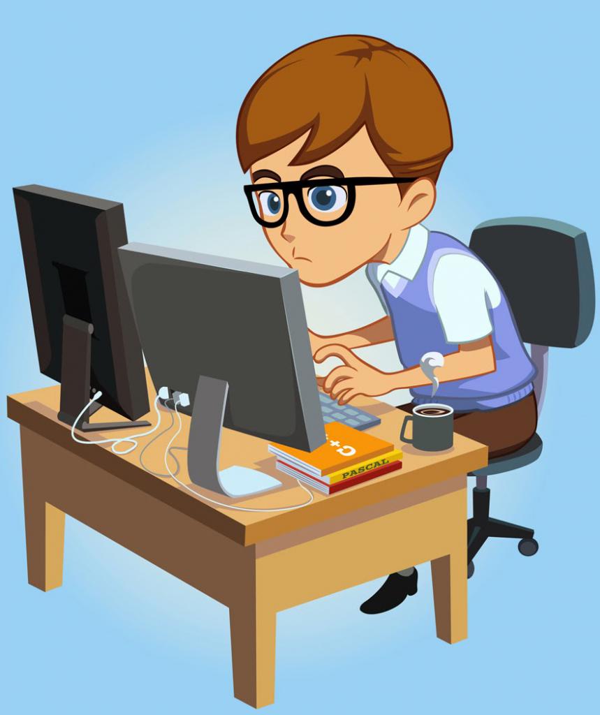 Drawing character at the computer