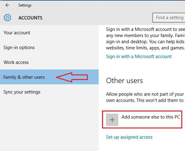 cum să adăugați utilizatorul la Windows 10