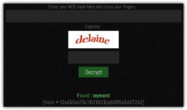 dekrypter md5 hash adgangskode 