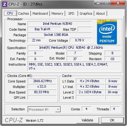 avis pentium n3540