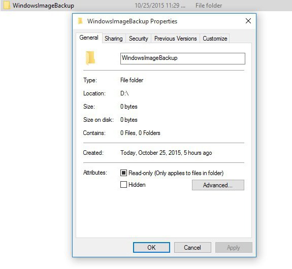 आप windowsimagebackup फ़ोल्डर को हटा सकते हैं