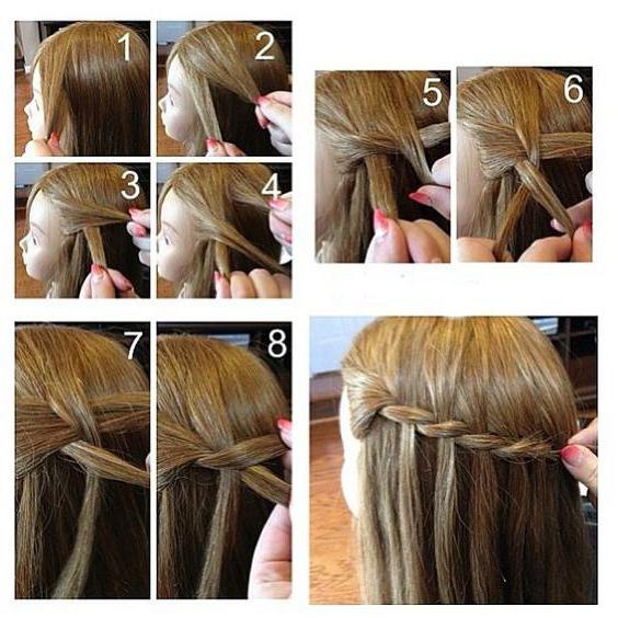 comment tisser une cascade à partir de cheveux instructions étape par étape