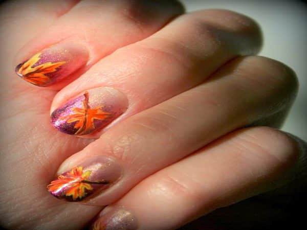 Maple Leaf Nail Technique