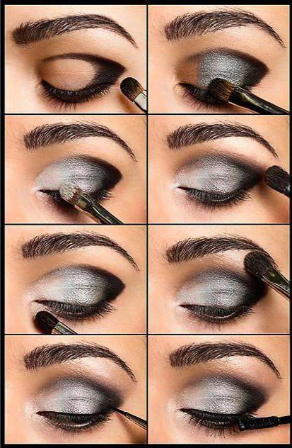 čierny očný tieň make-up