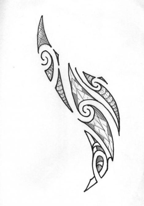 tatuaż maoryskiej polinezji 