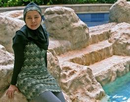 Muslimske badetøjsfoto