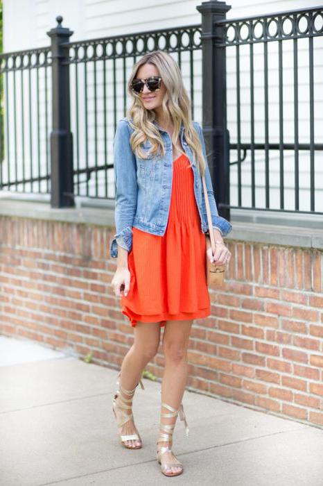 long dress with denim jacket