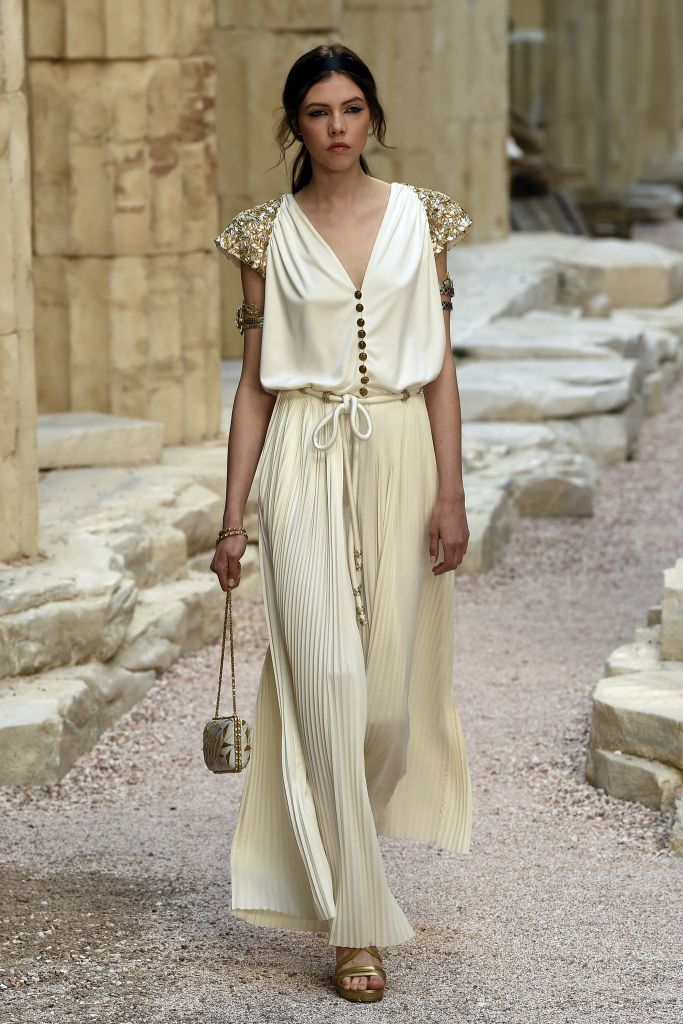 vestido chanel estilo grego