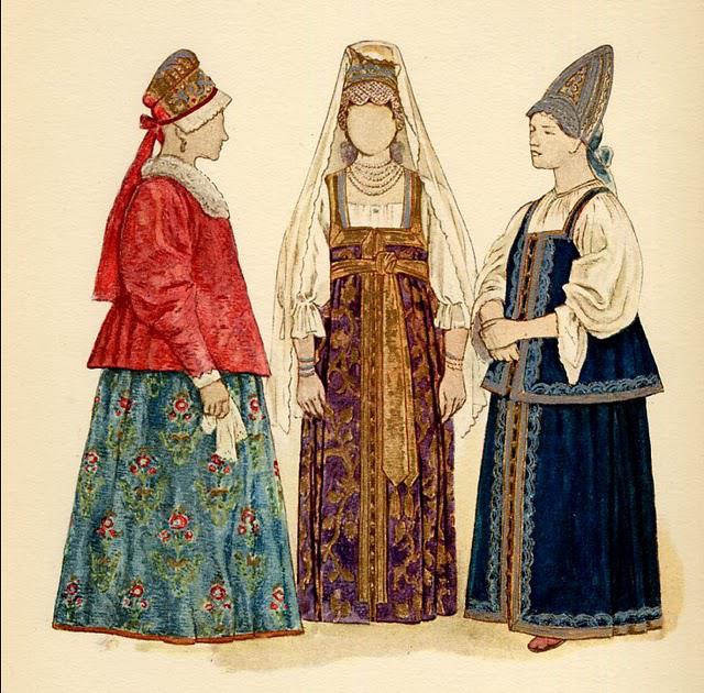 Russische Tracht für ein Mädchen