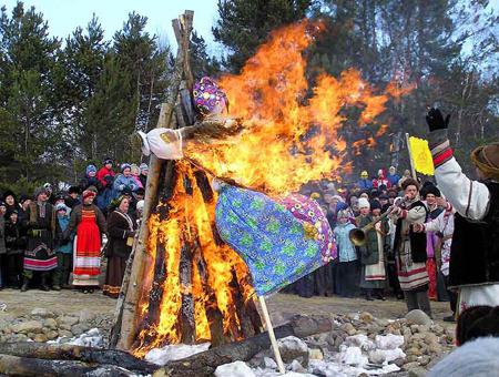 Hoe een vogelverschrikker op Shrovetide te tekenen