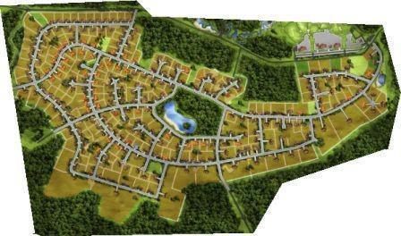 Mapa umístění nové vesnice Greenfield v Rize