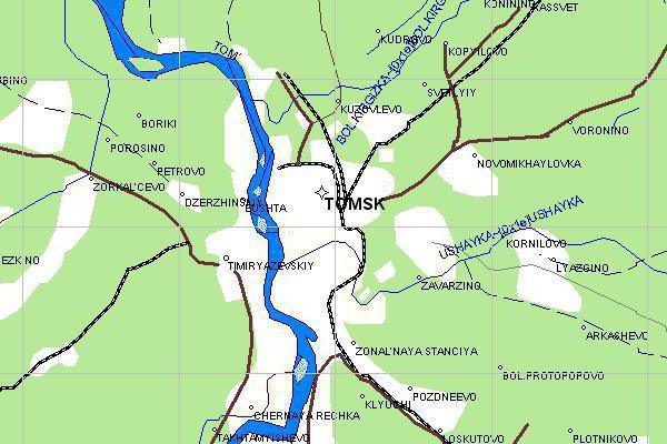 Χάρτης του ποταμού Τομ