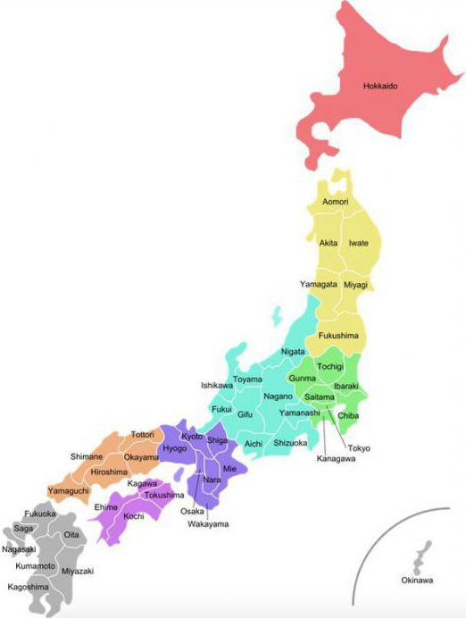Japán szigeteinek neve