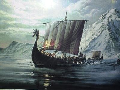 Viking schip foto 