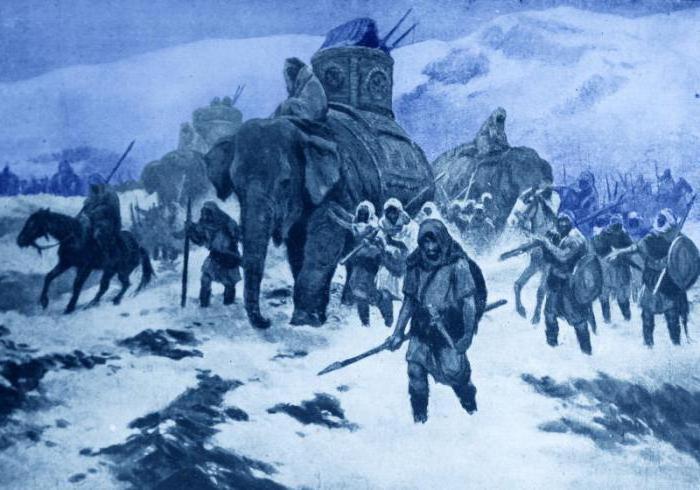 passagem das tropas de Aníbal pelos Alpes data