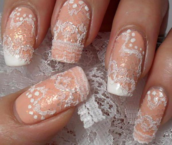 manicure da sposa con strass