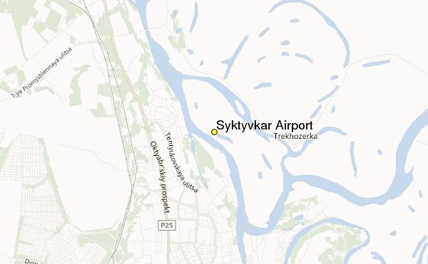 Syktyvkar हवाई अड्डे का नक्शा