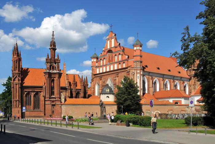 Adresse de l'église Sainte-Anne à Vilnius