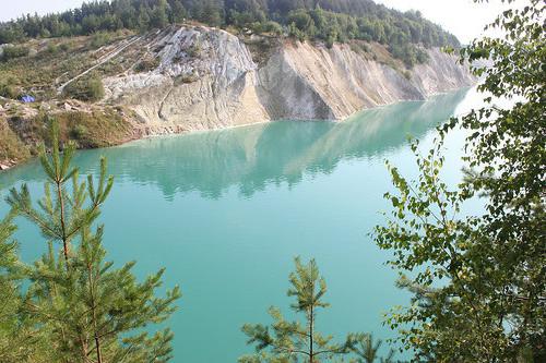 chalk lakes in belarus photo 