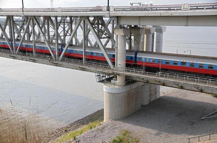 ponte sobre o Amur em Khabarovsk