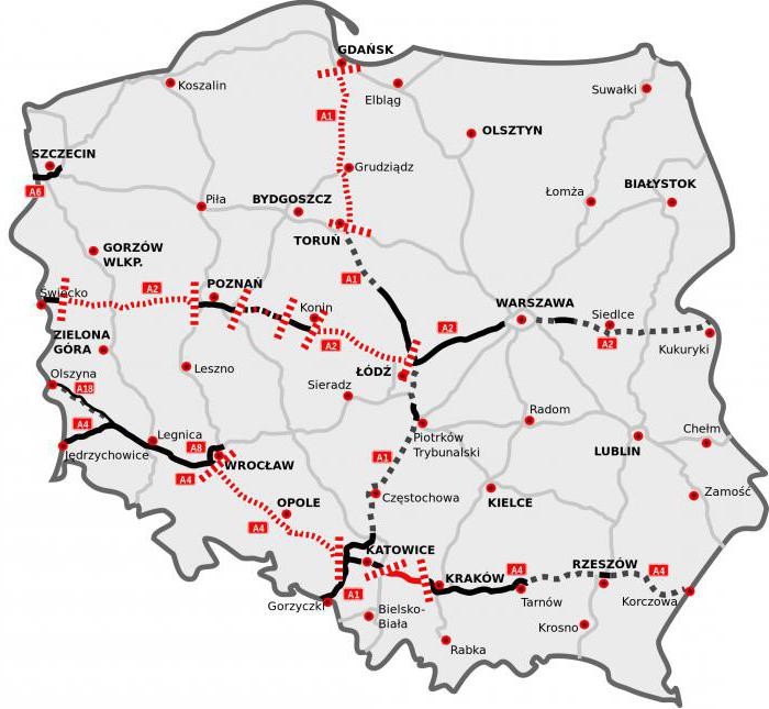 ceste s naplatom cestarine u Poljskoj za automobile