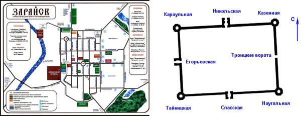 mapa zaraisk kremlin 