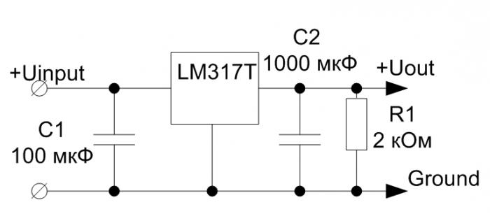 LM317T strömförsörjningsenhet kraftfull